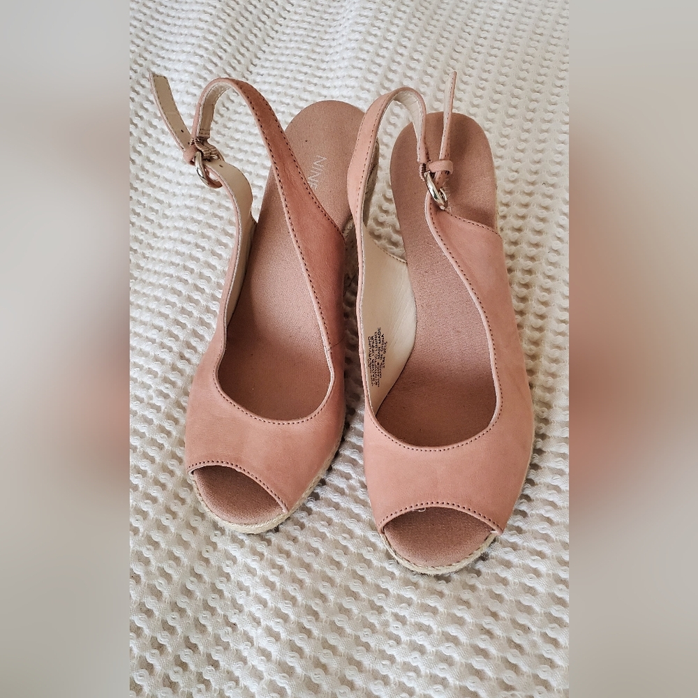 Nine West Elegant Pink Peep-Toe Women's Wedge